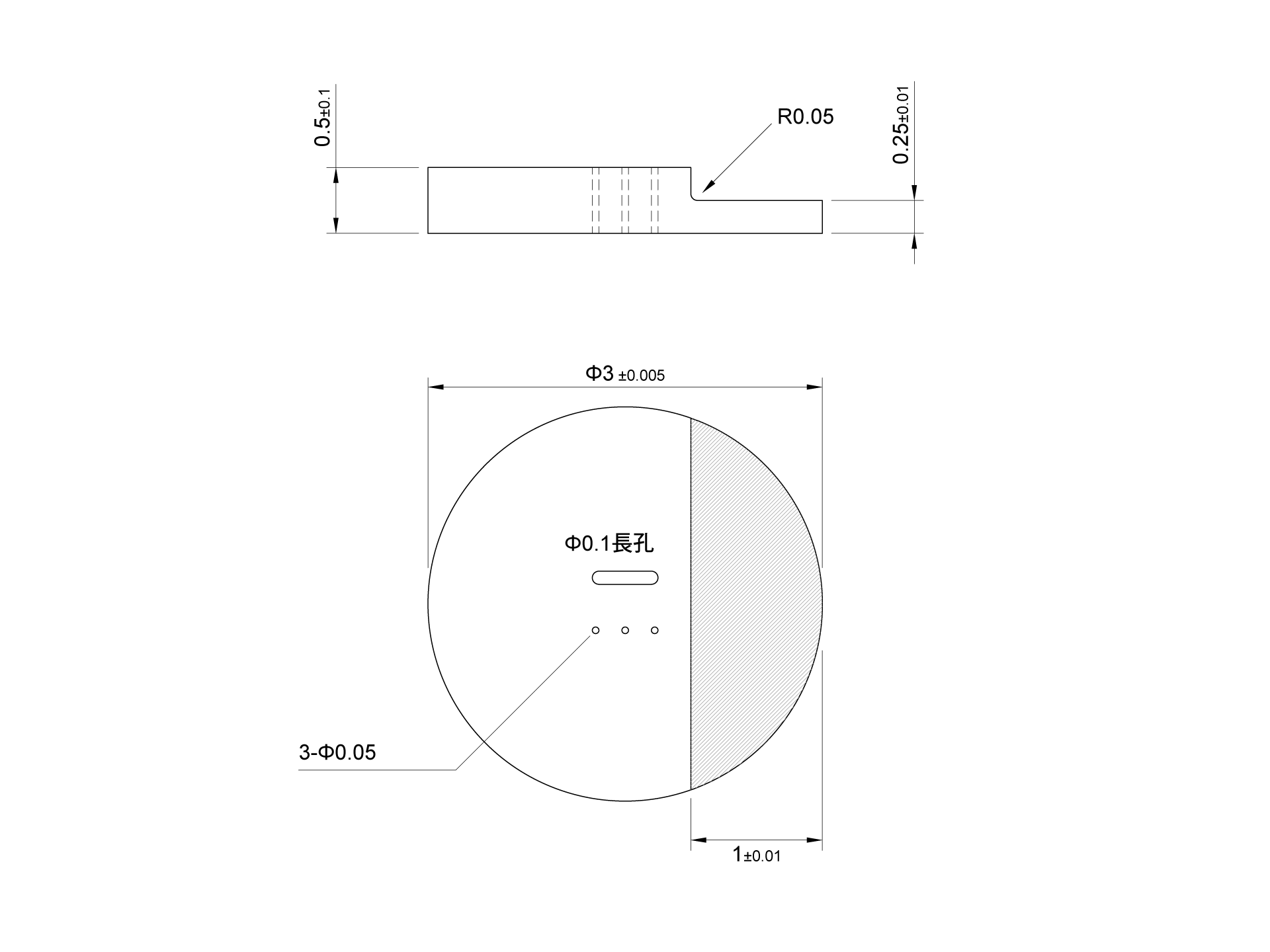 精密加工事例―サファイアガラス研削加工図面│株式会社ピーエムティー