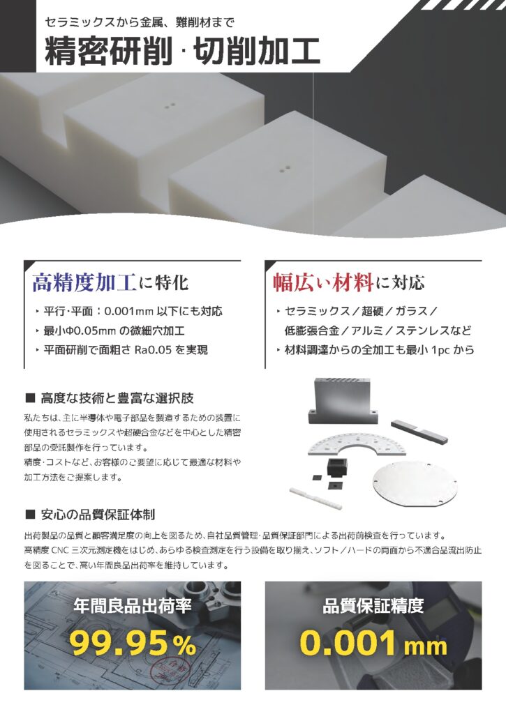カタログ―精密加工事業案内│株式会社ピーエムティー